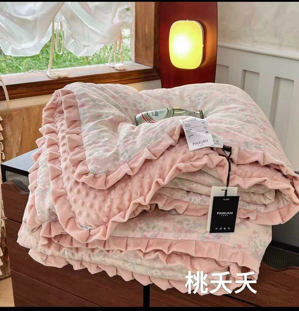 【豆豆被】春秋被冬被A版全棉双层纱B版豆豆绒超软加厚保暖可机洗