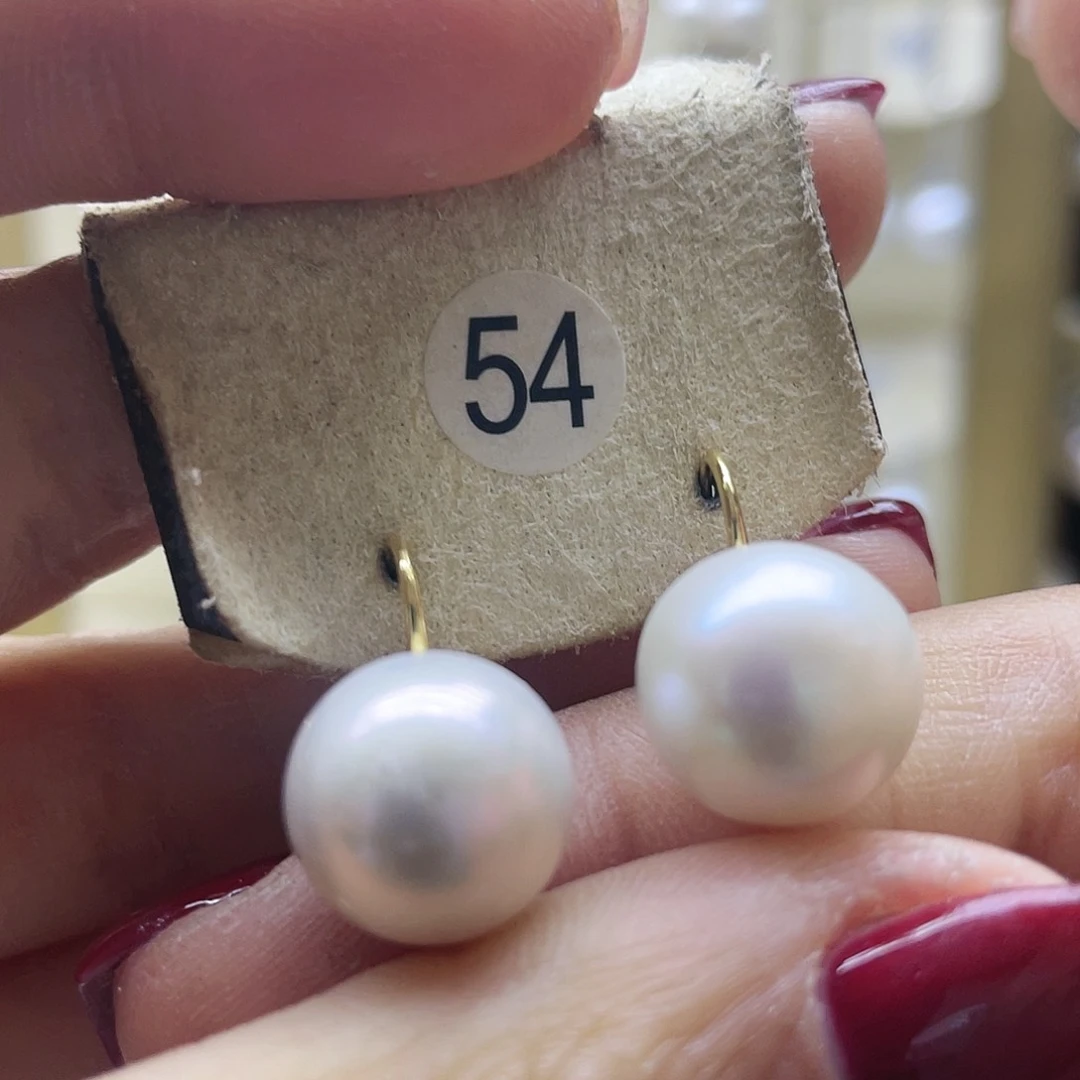 淡水珍珠耳饰银S925镶嵌