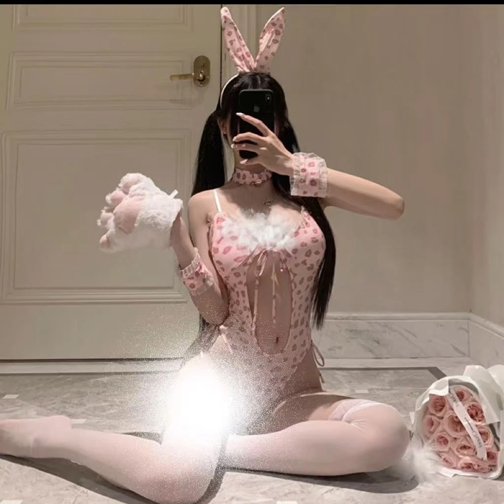 【粉色豹纹NO退NO换】【80-160斤】少女法式豹纹纯欲风