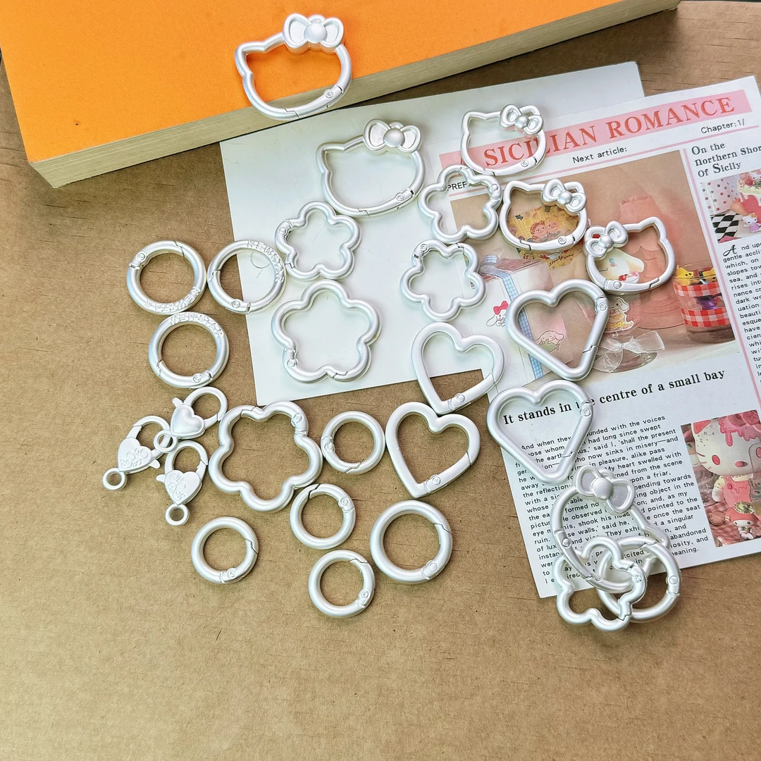 深圳珍珠银kt银色弹簧扣 珍珠白银系列弹簧扣diy手机链包挂配件