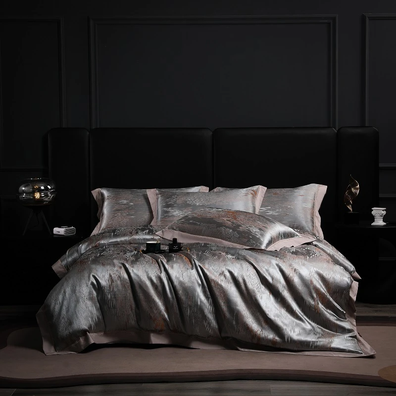 2025年新款色织提花新疆长绒棉四件套-琉璃