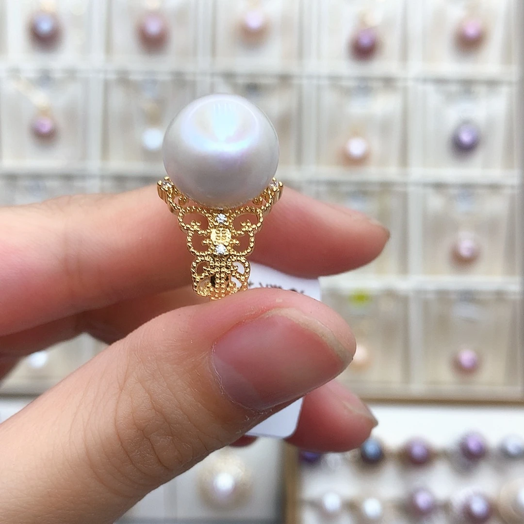 淡水珍珠颈饰银S925镶嵌