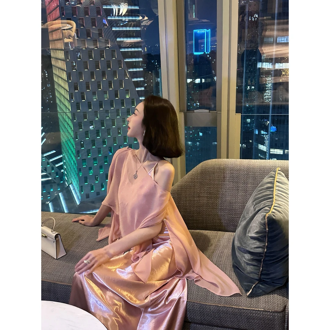 兔子定制【春和风月】新中式国风缎面高级感气质显瘦连衣裙TZ032504