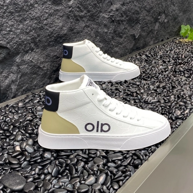 男鞋2025高帮秋季新款时尚休闲小白鞋潮男百搭休闲板鞋时尚拼色鞋