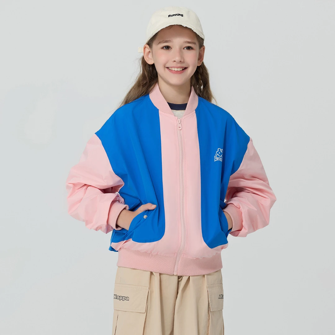 儿童夹克衫棒球服2024春秋新款休闲舒适女童防风外套004