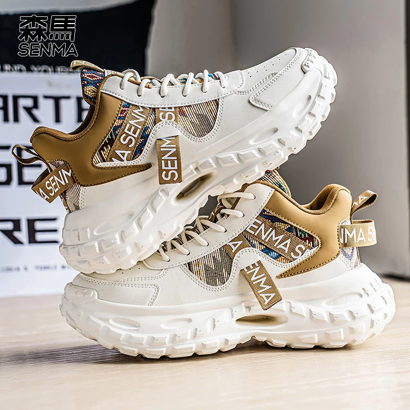 森马男鞋秋季透气运动鞋2025新款百搭鞋子休闲高帮轻便舒适老爹鞋