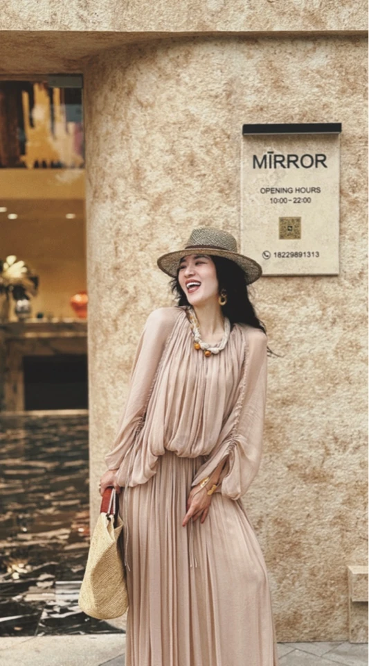 MIRROR 【涛姐精选】浪漫绮梦百分百桑蚕丝双绉裙套装