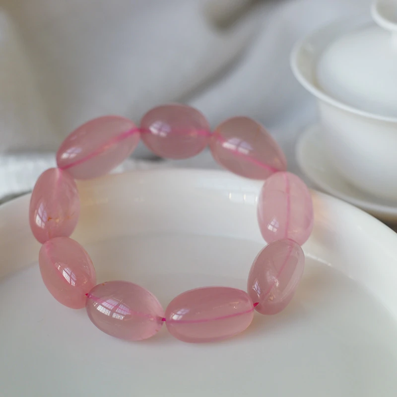 粉水晶随型手串马达加斯加粉晶手链