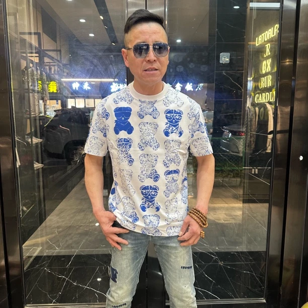 25年春夏新款正品曼斯凯奴夏季免烫短袖圆领日常T恤男士时尚休闲