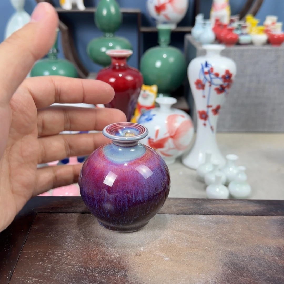 陶瓷手工小花器摆件