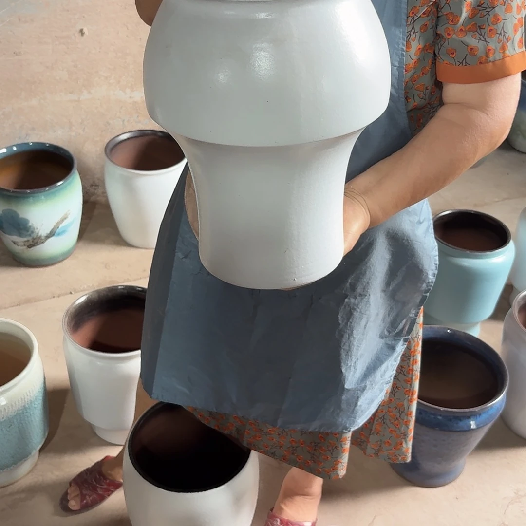 紫砂花盆口20高33一个