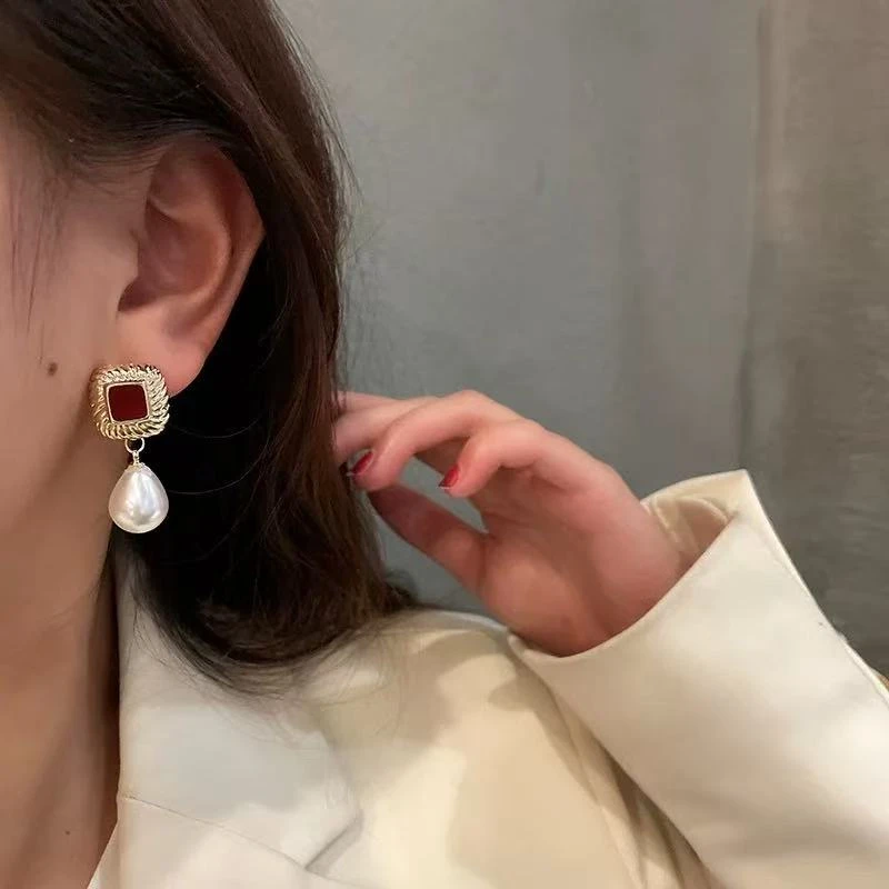 铜合金无非金属耳饰 民族风耳饰时尚绿色法式欧美耳钉5660