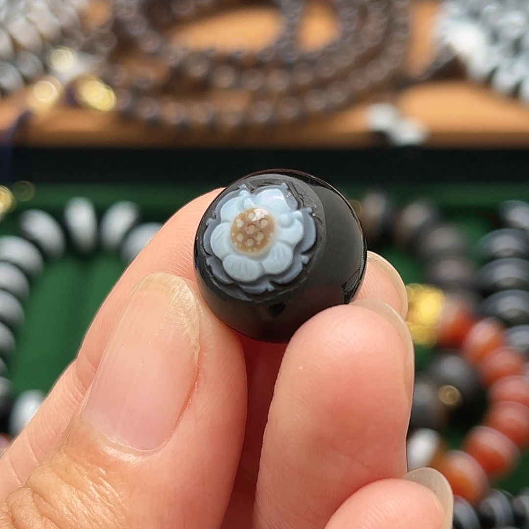 玛瑙/玉髓合金单珠