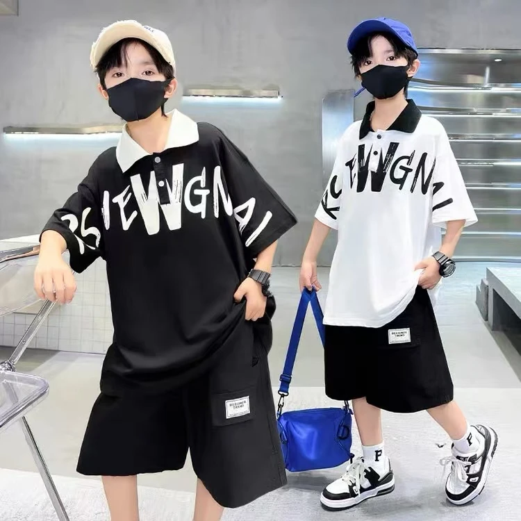 2025夏季新款POLO领两件短袖男童（两件组）