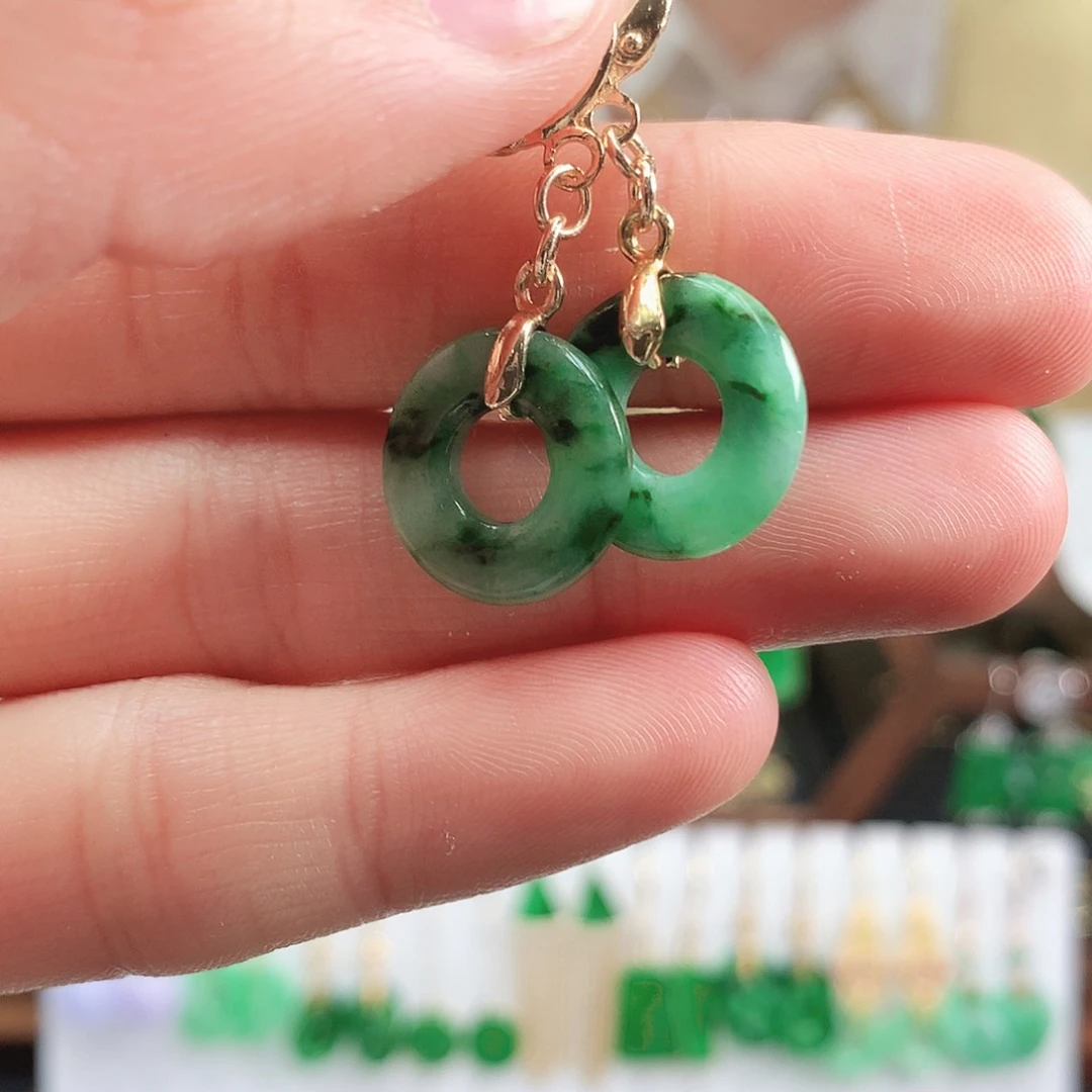 翡翠耳饰未镶嵌耳饰