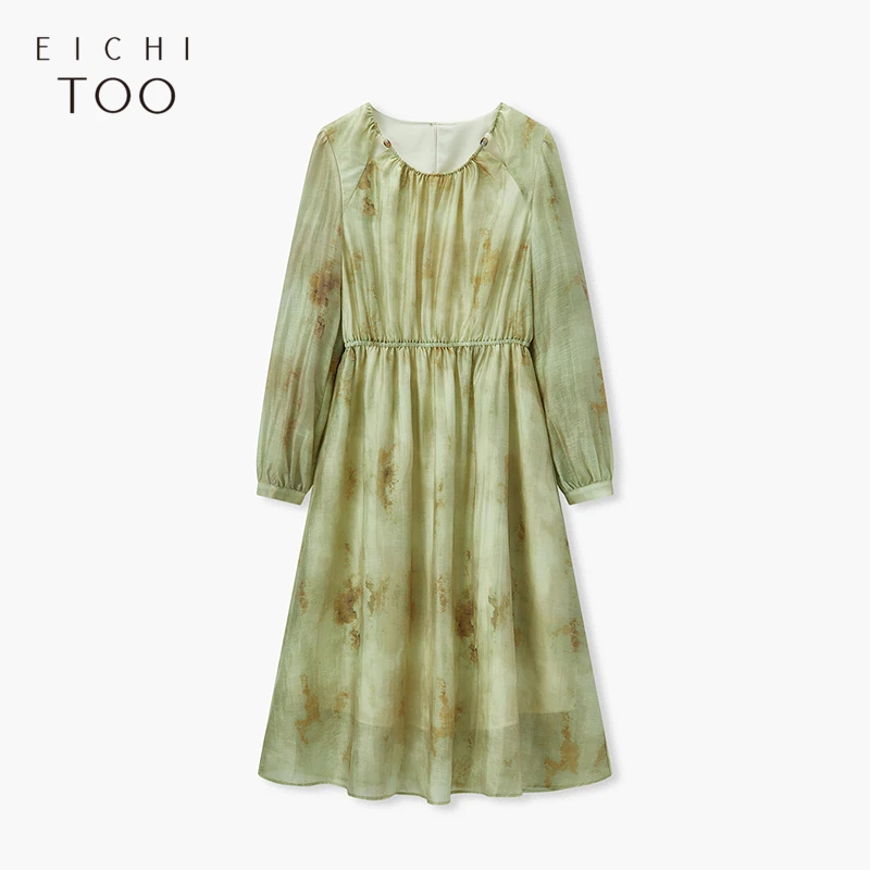 A爱居兔女2025年夏季新款优雅时尚显瘦度假风连衣裙EQLCJ2Q003A