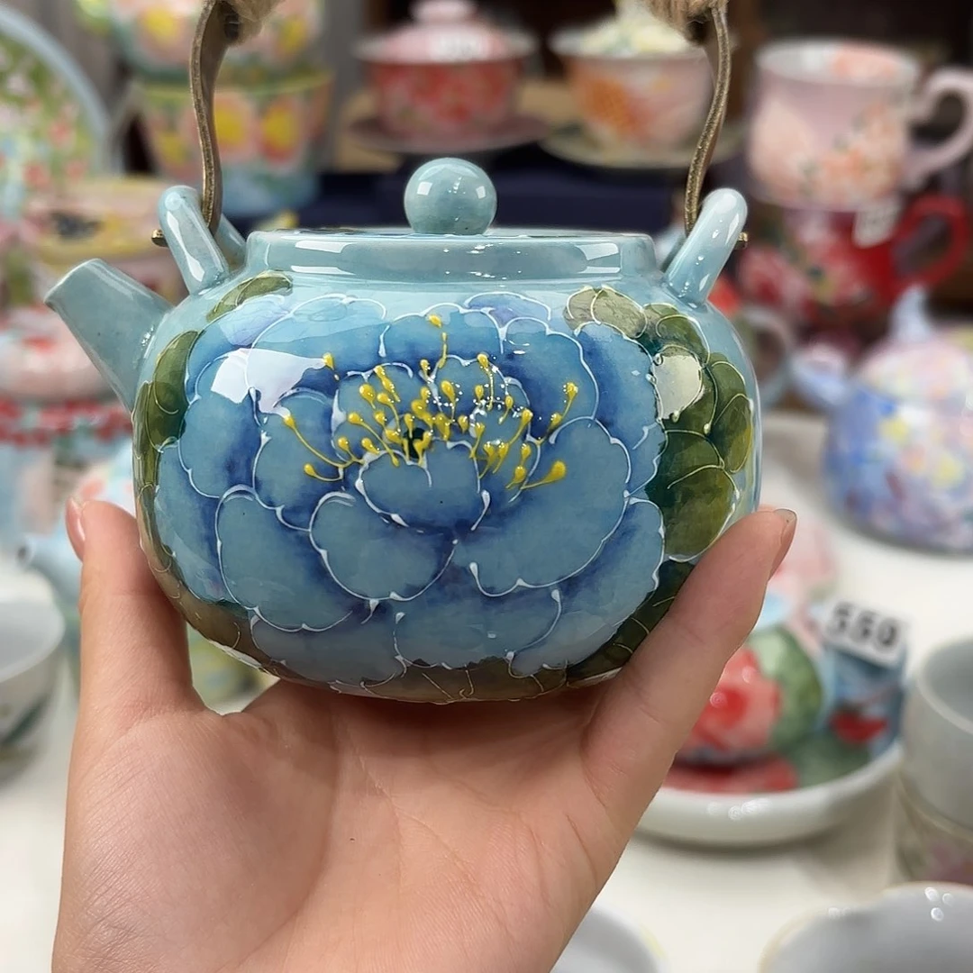 景德镇手绘高温釉下彩陶瓷茶具