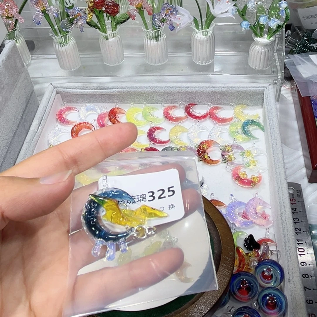 惠***格玻璃颈饰325闪电月亮
