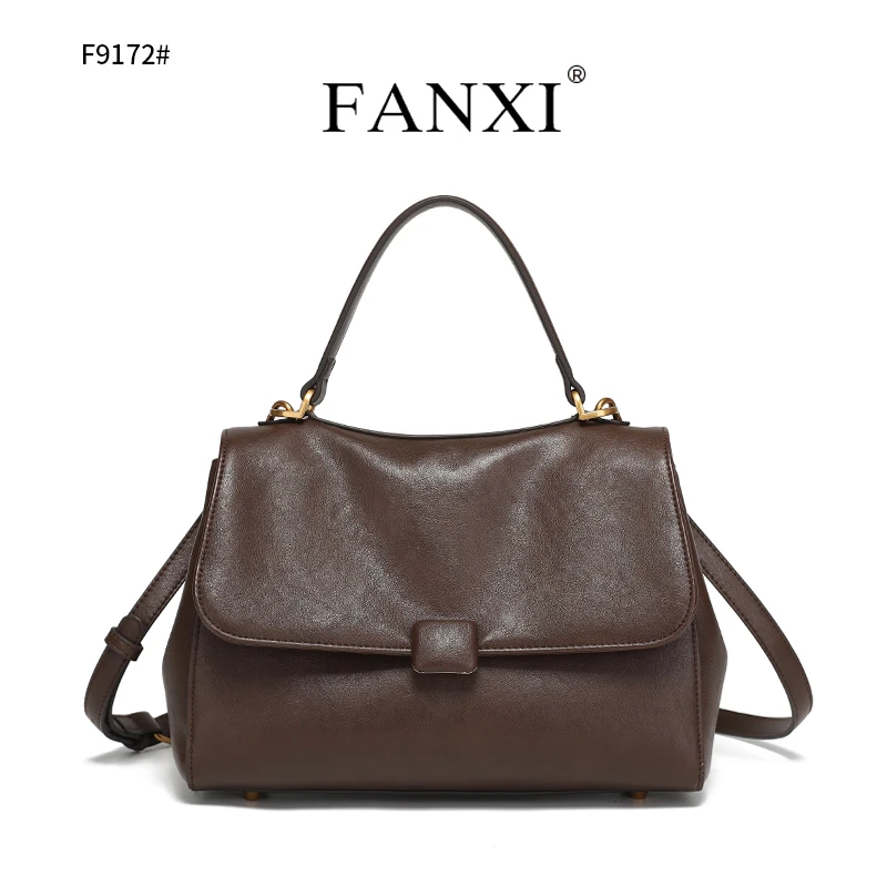 FANXI凡喜时尚百搭气质定制轻奢手提包F9172咖啡