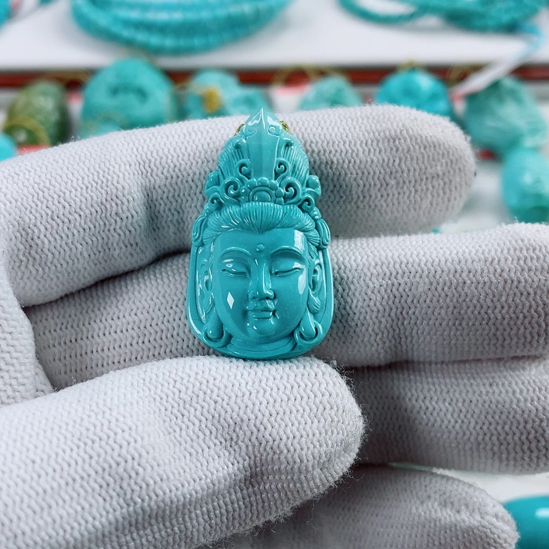 绿松石未镶嵌车挂