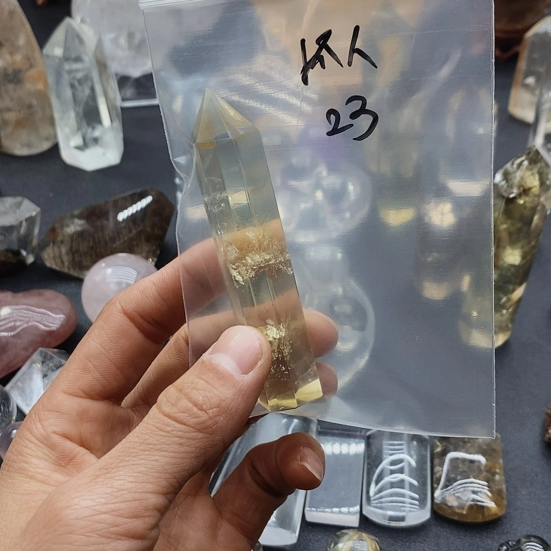 水晶黄水晶柱子未镶嵌
