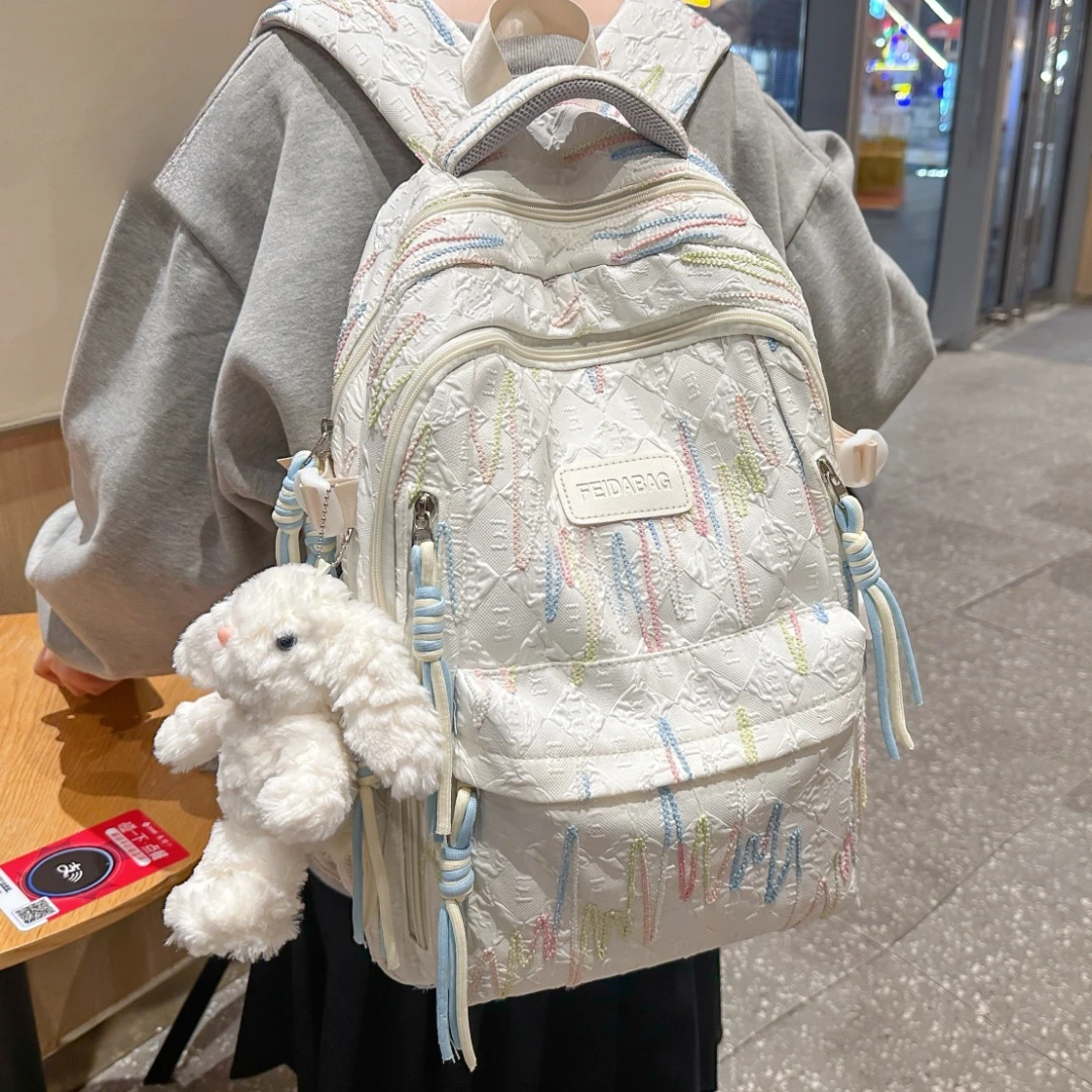 书包初中生2025新款小学生女生高颜值小众风肩包简约双肩包女