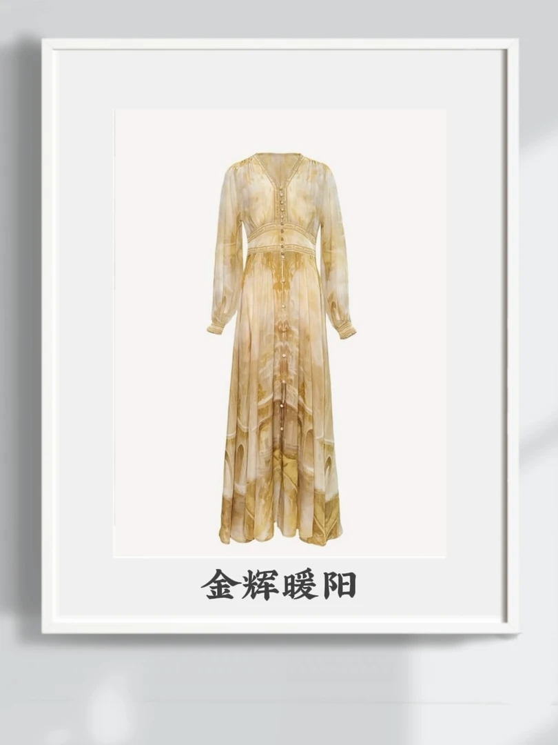 【2025款 色彩PARTY原创】桑蚕丝连衣裙HF8E030