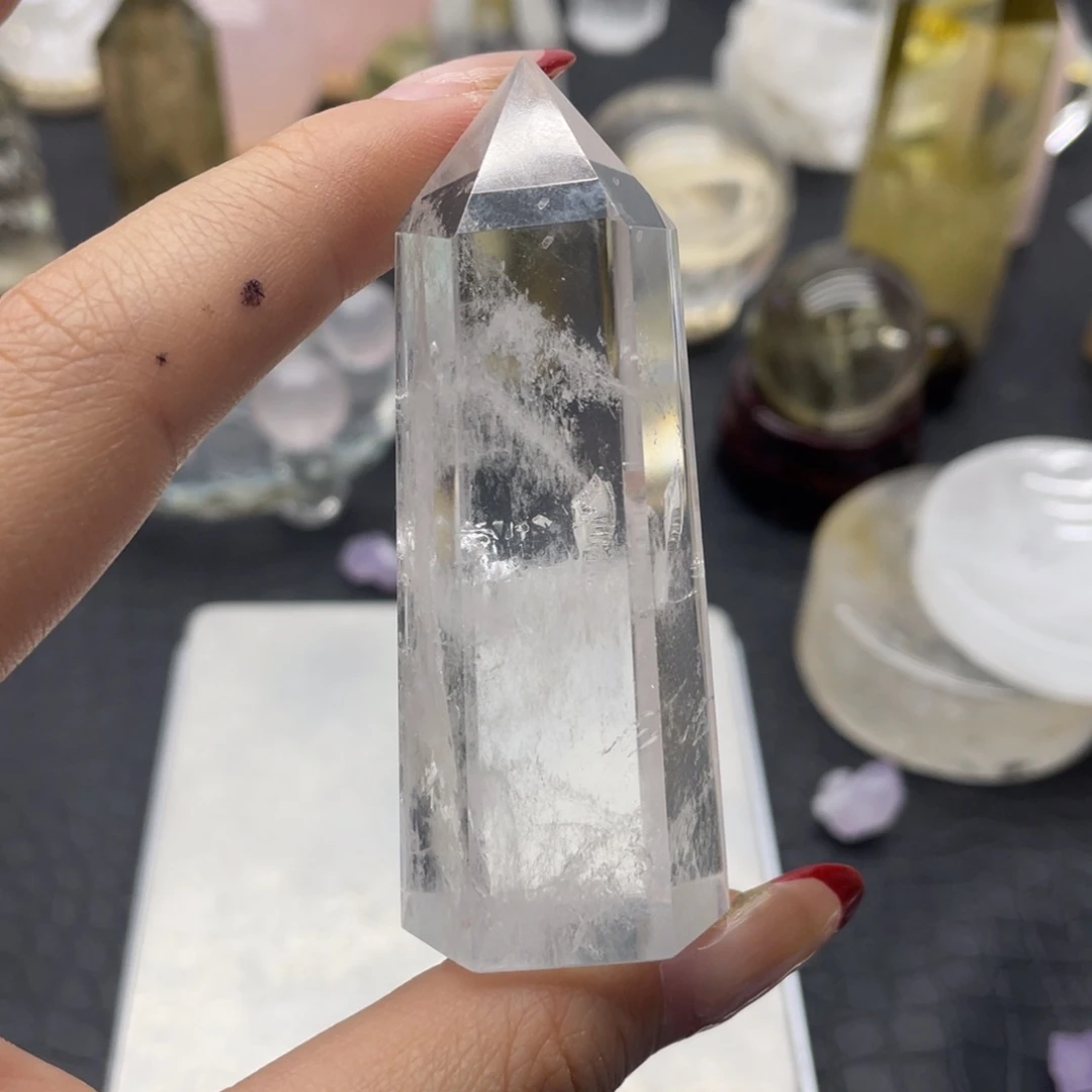 水晶48未镶嵌I****?白水晶柱