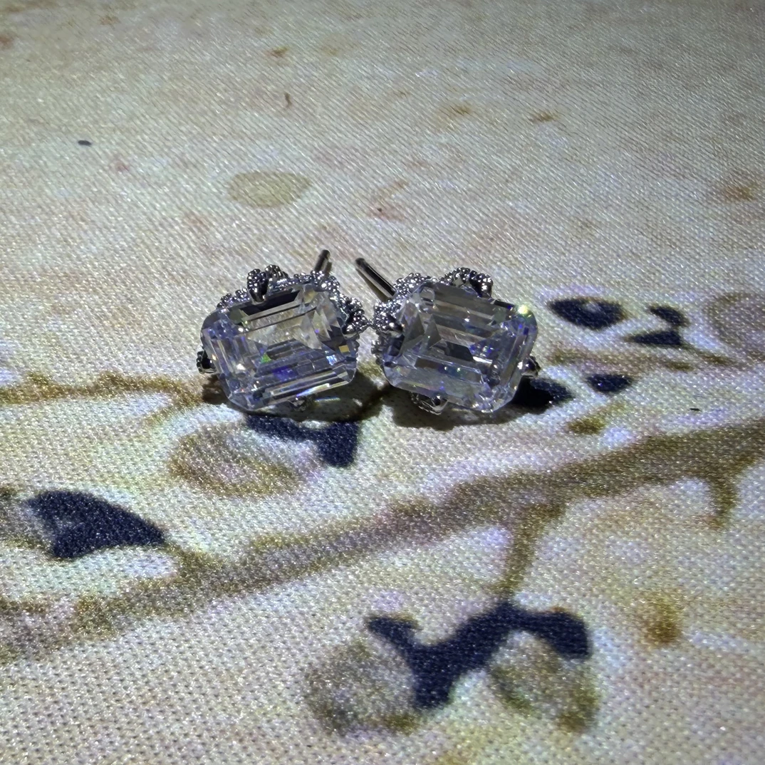 [南非甄选】NFZX   LC-1751 DIY套装 长方形立体耳钉首