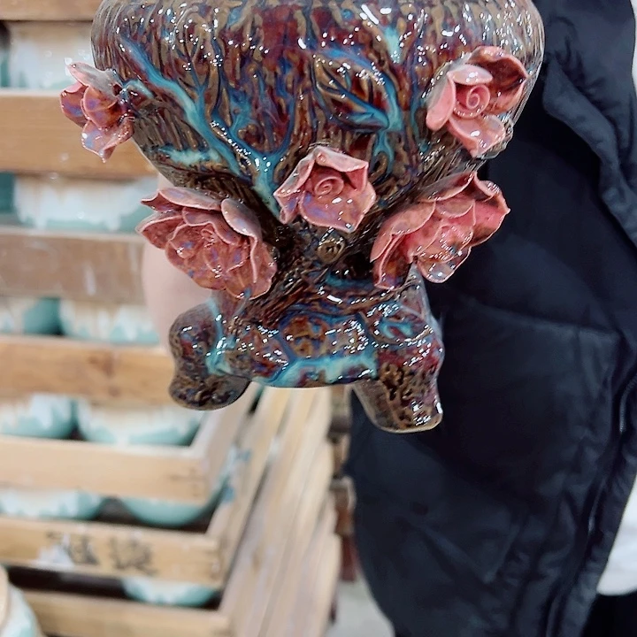 有孔，凑单福利满10元发货陶瓷多肉花盆！