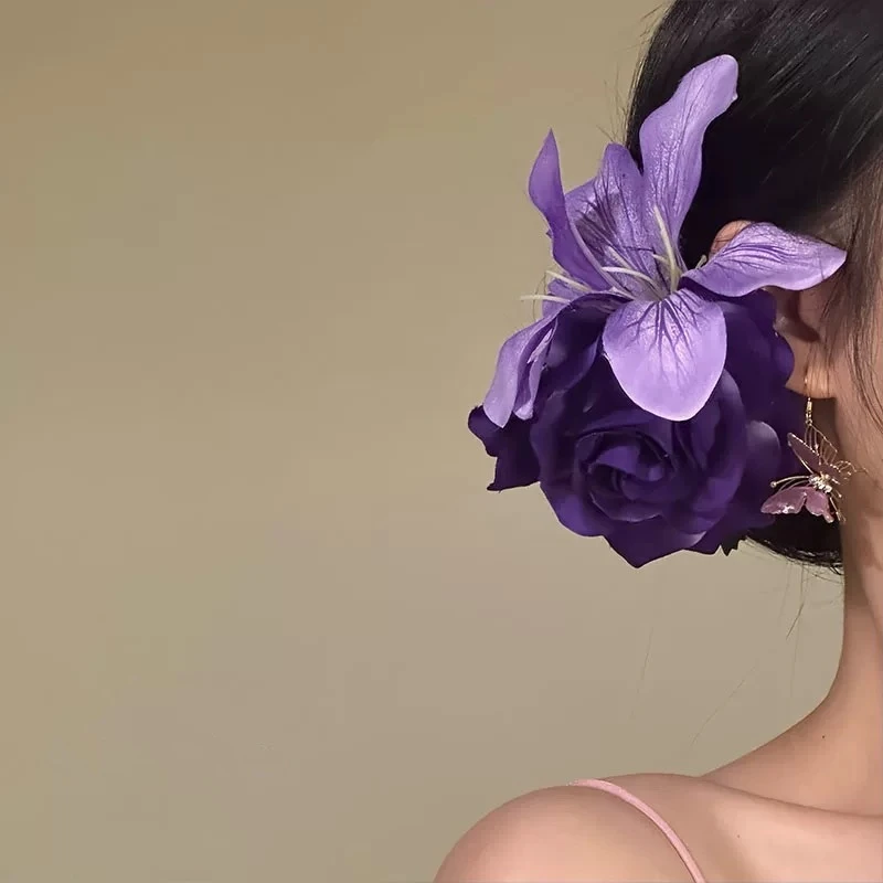 时尚优雅精致高级氛围感边夹女小清新森系边夹气质后脑勺发夹发饰