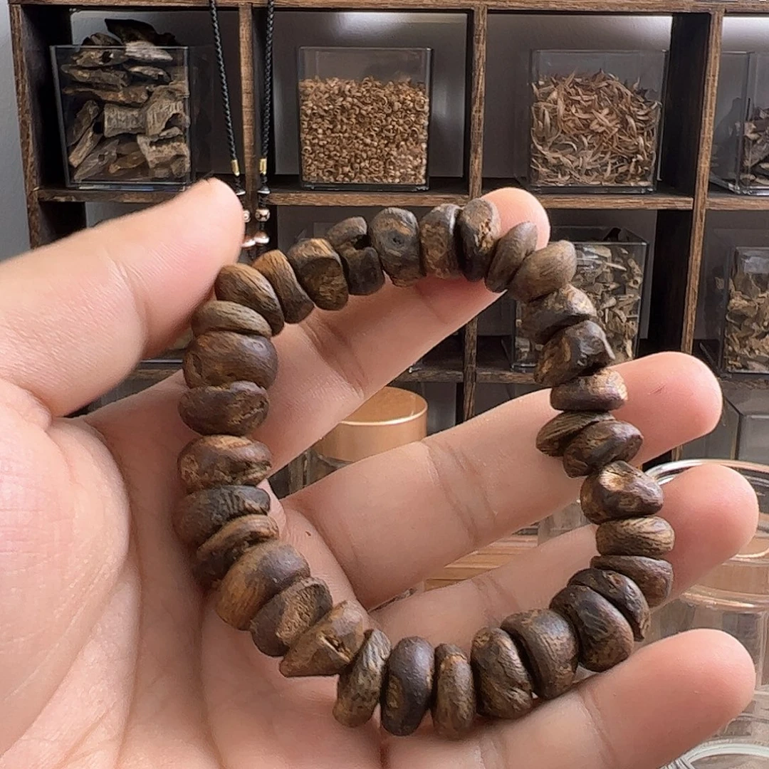 沉香手串树丁珠单圈
