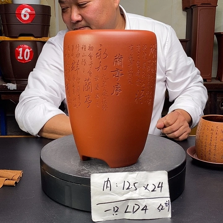 紫砂花盆货号一只LD4