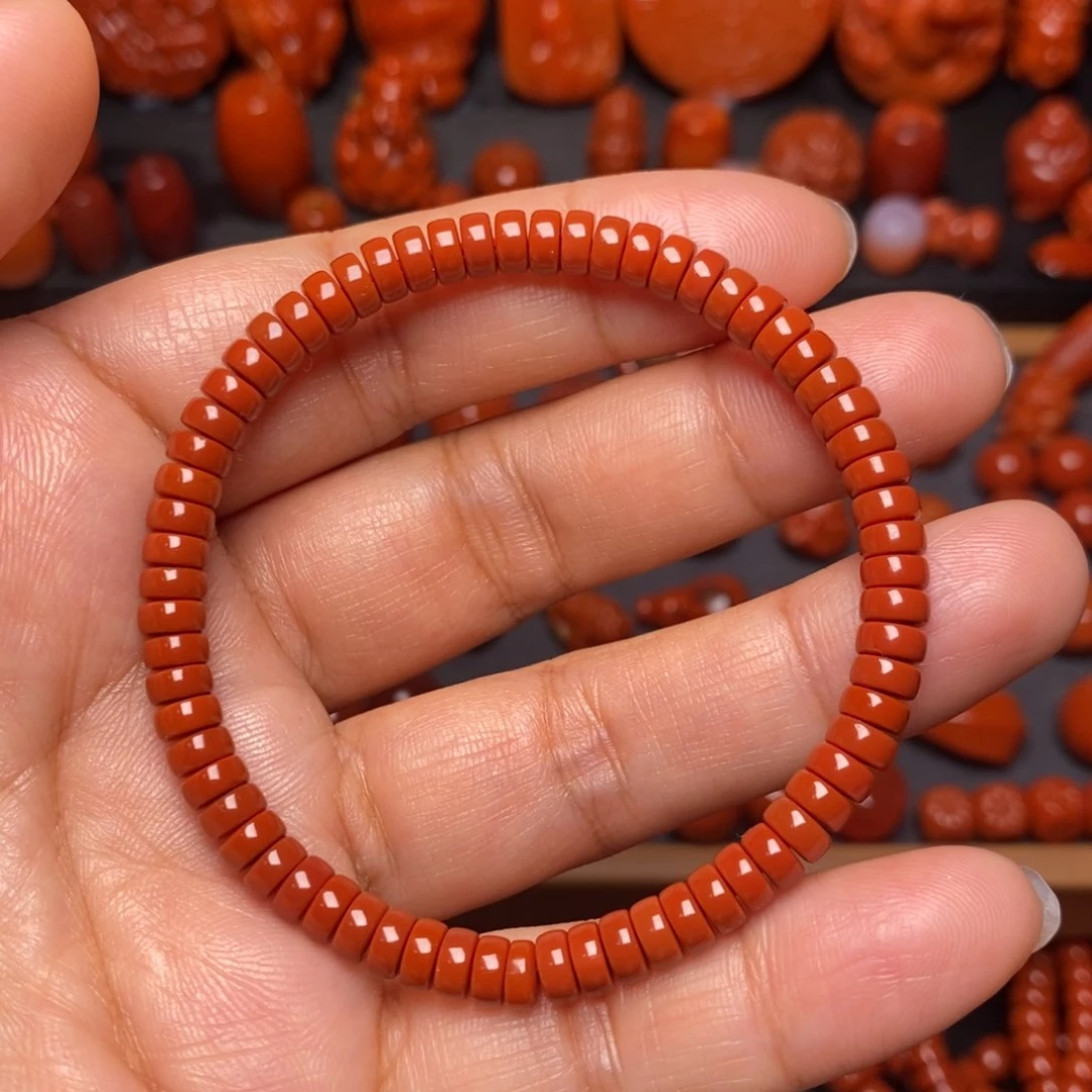 南红玛瑙配饰未镶嵌手串卡5.3mm