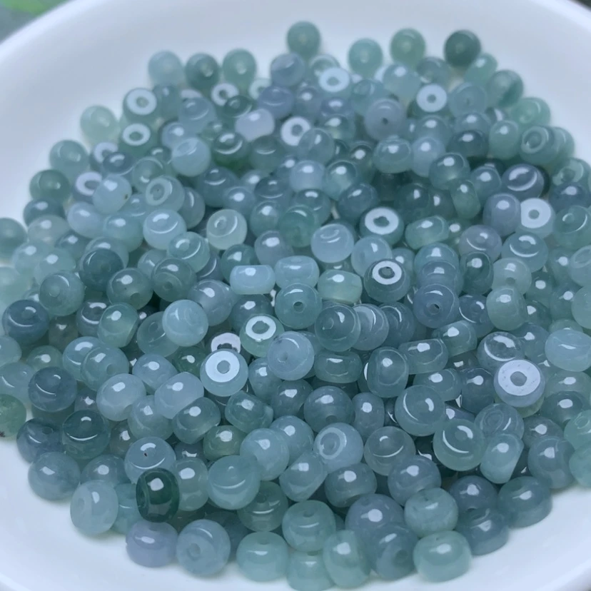 【闪购商品】未镶嵌手链翡翠卡3x5蓝水算盘100颗
