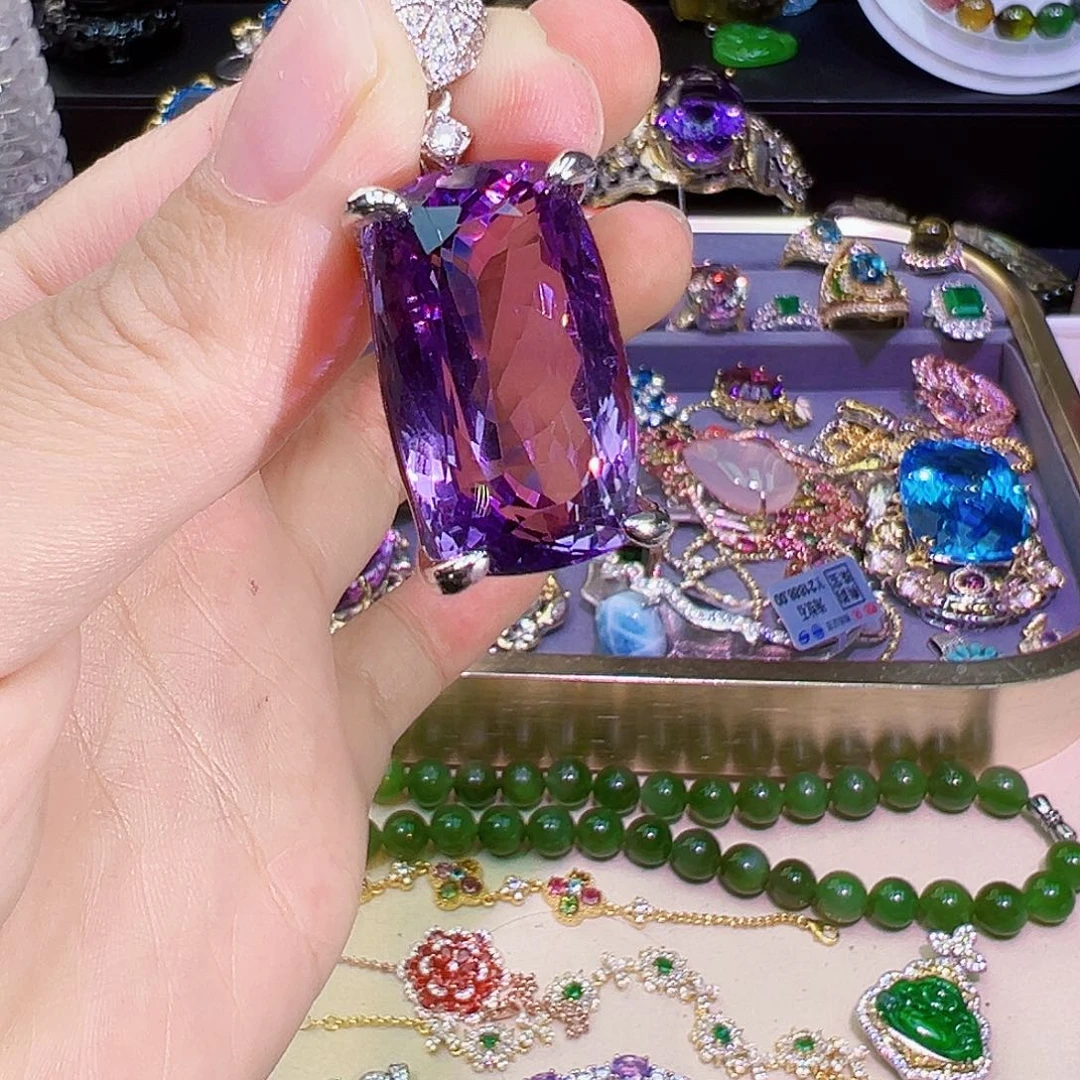 银S925镶嵌颈饰紫晶