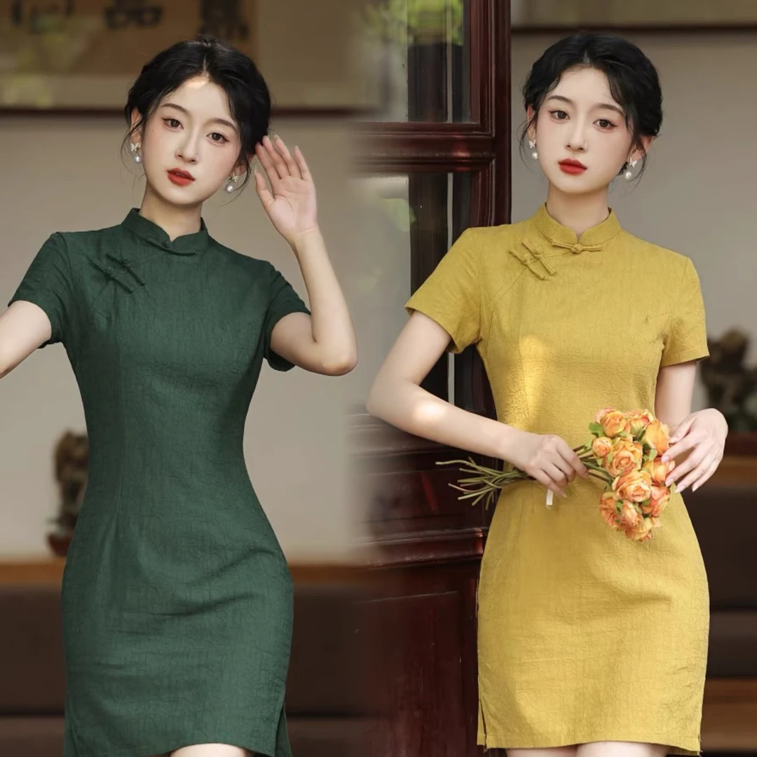 【素颜】小个子简约高级日常文艺国风送考旗袍