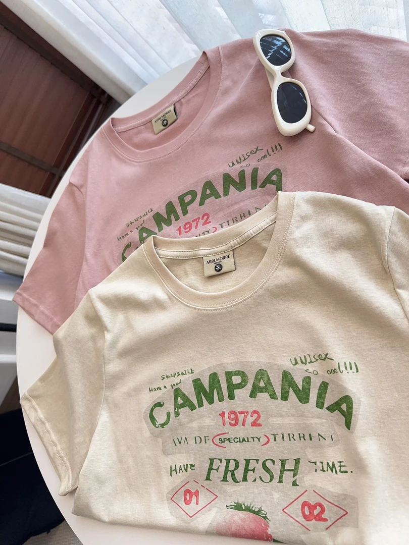 -ARRLMORRE品牌【草莓】轻薄款雪花棉冰感T恤韩系宽松短袖T恤