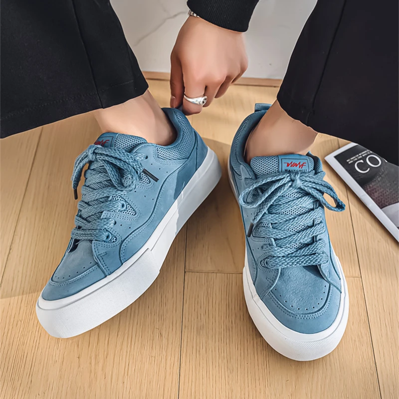 【小黄潮鞋】设计师潮流板鞋2025年新款港风百搭复古板鞋厚底男鞋