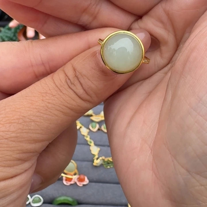 和田玉银S925镶嵌颈饰