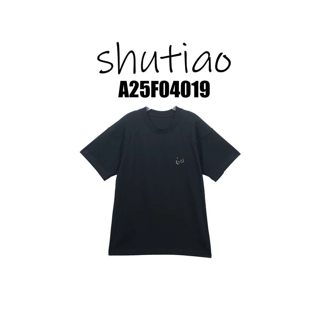 【SHUTIAO】2025夏季：新款小众设计款T恤A25F04019