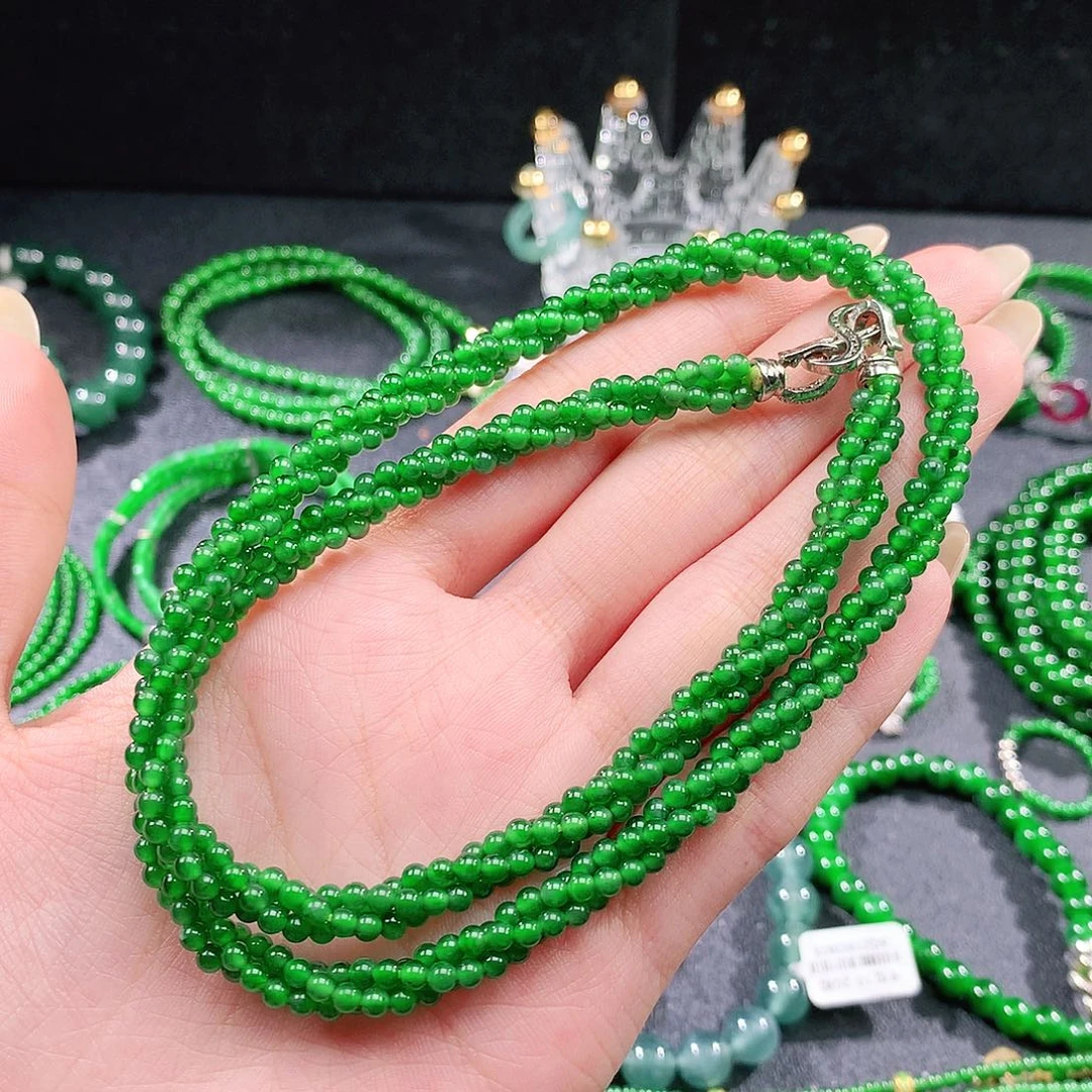 菠***西翡翠未镶嵌手串项链