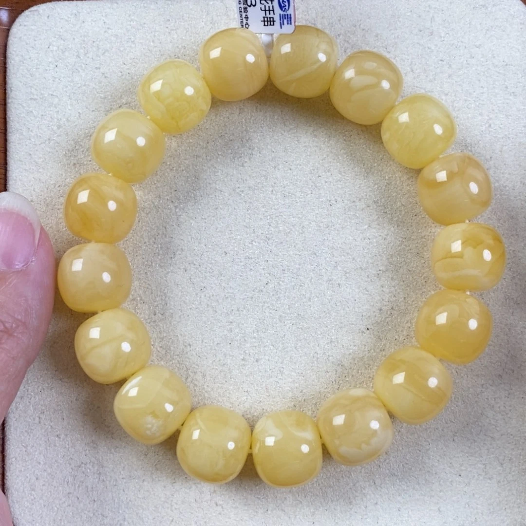 裸石蜜蜡未镶嵌14➕精工极限弧白花满蜡