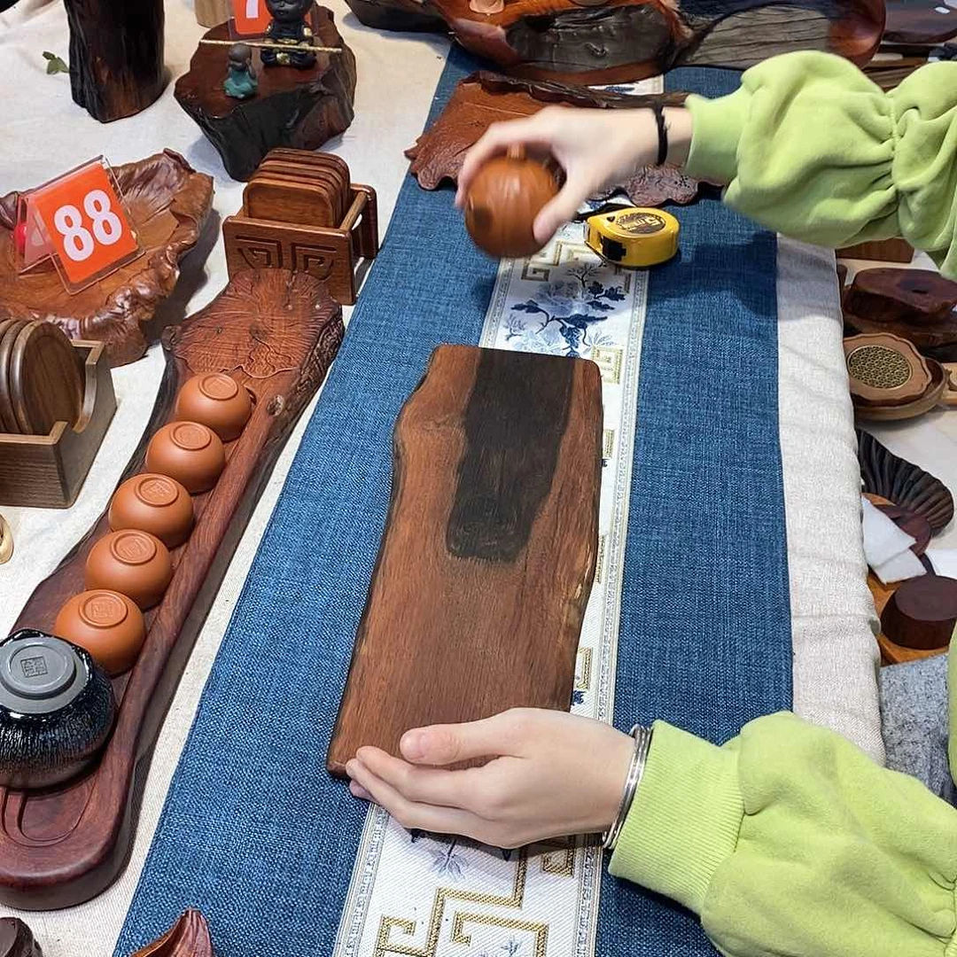 大叶紫檀干泡茶盘