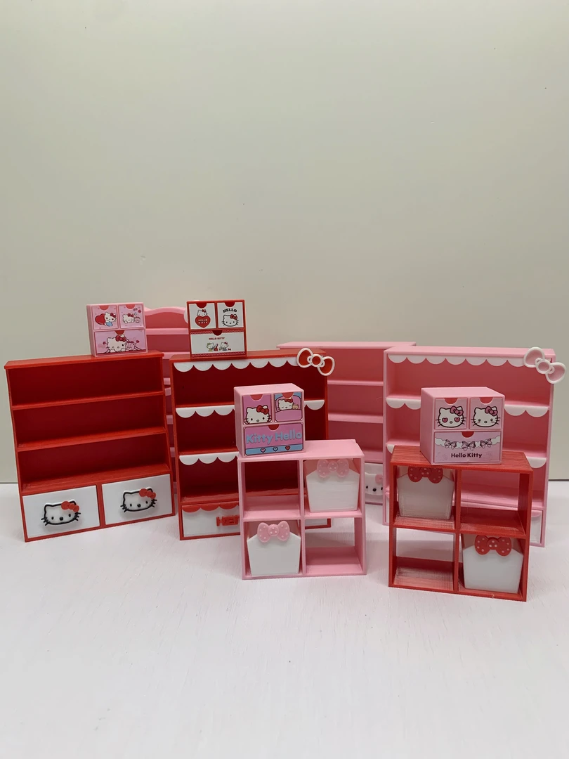 迷你仿真超市货架迷你微缩展示架娃娃屋过家家玩具食玩小货架