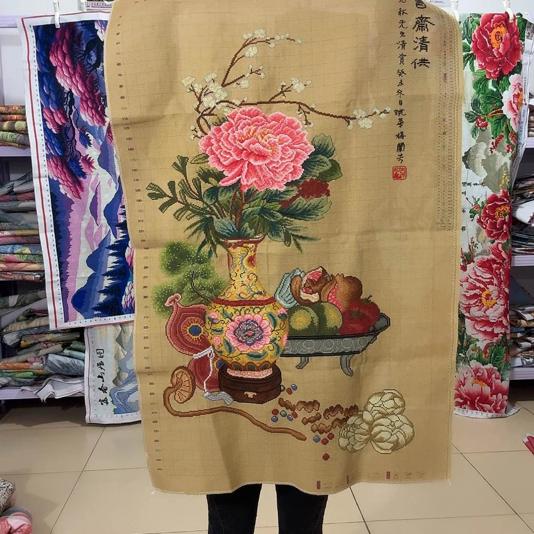 棉十字绣成品出售