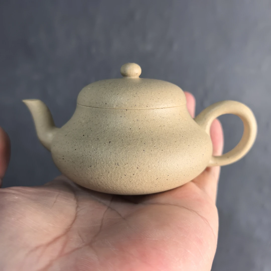 宜兴文旦壶水平壶紫砂壶莲子壶君德壶原矿本绿容量100cc精工半手