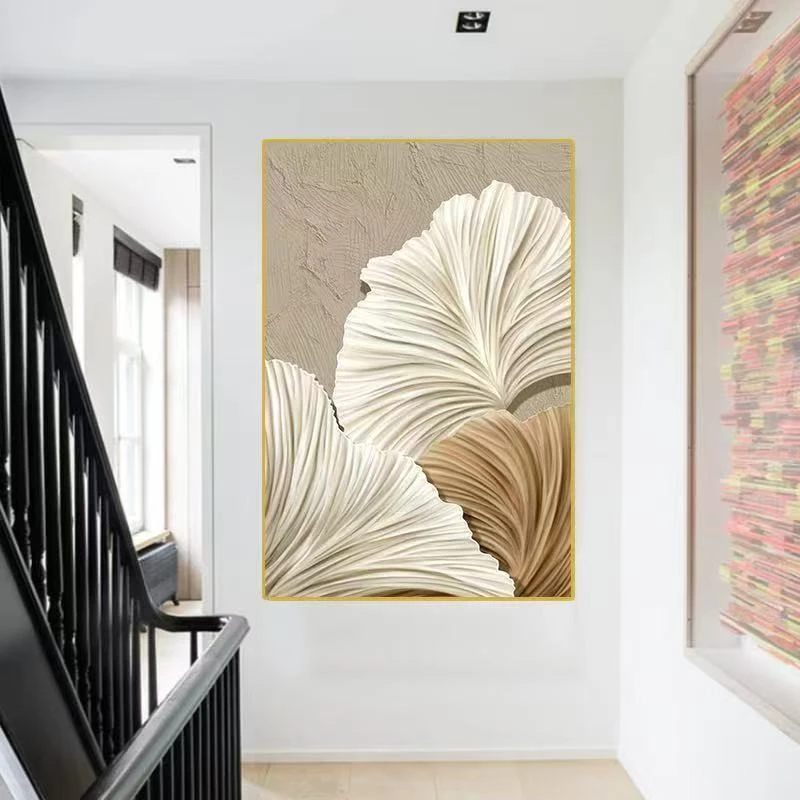 【安居乐业】砂岩材质轻奢简约诧寂风玄关装饰画客餐厅卧室沙发背景