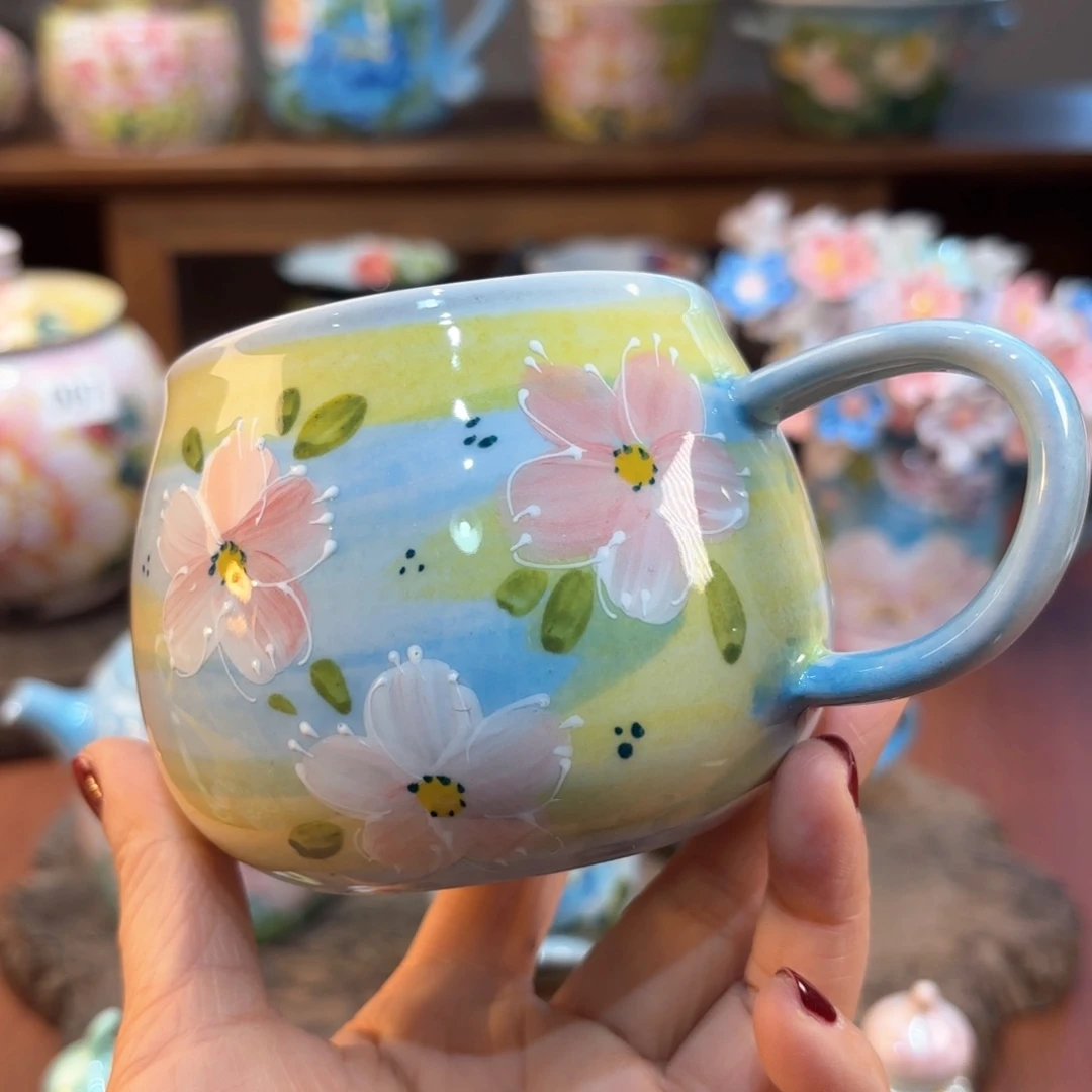 景德镇手绘高温釉下彩陶瓷茶具