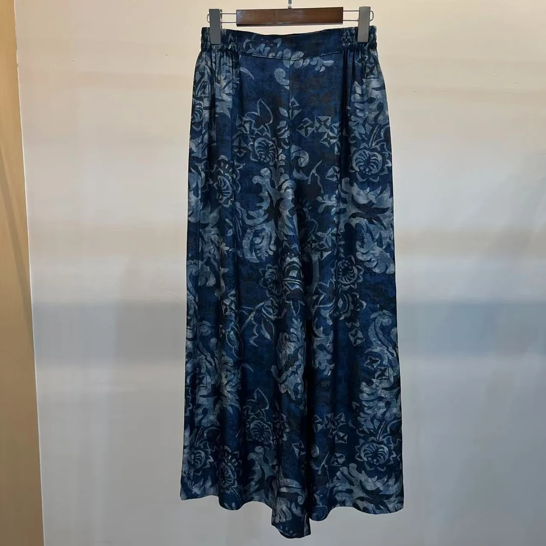 一念自在【青花瓷】Q3224891香云纱双面双穿女神裤裙裤